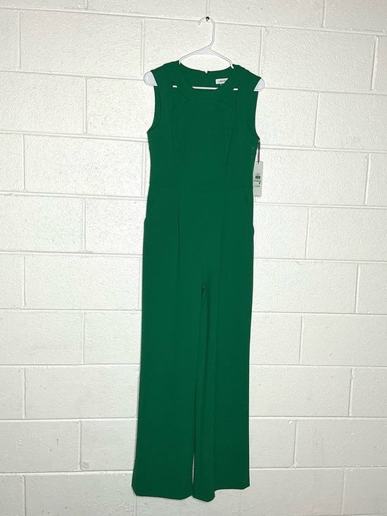 Calvin Klein Pants - < NEW Calvin Klein Green Sleeveless Jumpsuit With Cut-Out Neckline >